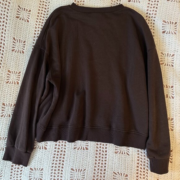 H&M Loose-Fitting Dark Brown Sweatshirt - Size Large - Picture 5 of 5